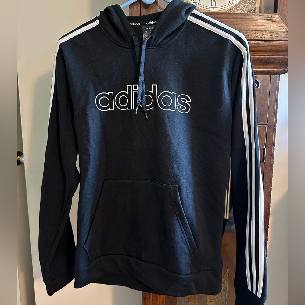 Adidas Men’s Size Small Black Logo Hoodie